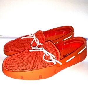 SWIMS Braided Lace Loafer Orange Men’s US 9/UK8/EU42 NWOT Runs Small, Size Up